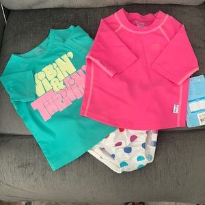 Toddler 3 Piece Rash Guard/Swimsuit Bundle Size 18-24 mos NWT